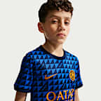 Inter Milan Nike Dri-FIT fotballoverdel for oppvarming til store barn (hjemmedrakt)