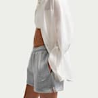 Nike Studio Fleece-shorts i medium vægt med mid rise til kvinder
