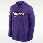 Minnesota Vikings Pure Fury Sideline Men's Nike Dri-FIT NFL Long-Sleeve Hooded Top