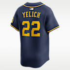 Jersey Nike Dri-FIT ADV de la MLB Limited para hombre Christian Yelich Milwaukee Brewers