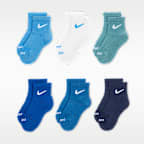 Calcetines al tobillo para niños talla pequeña (6 pares) Nike Dri-FIT Performance Basics