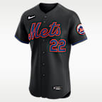 Jersey Nike Dri-FIT ADV de la MLB Elite para hombre Juan Soto New York Mets