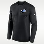 Detroit Lions Alt Legend Small Logo Men's Nike Dri-FIT NFL Long-Sleeve T-Shirt