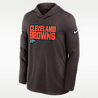 Cleveland Browns Pure Fury Sideline Men's Nike Dri-FIT NFL Long-Sleeve Hooded Top