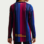 FC Barcelona 2026/27 Stadium Home Nike Dri-FIT Replika-Longsleeve-Fußballtrikot (ältere Kinder)