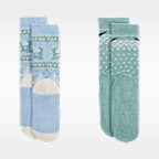 Nike Little Kids' Dri-FIT Fairisle Crew Socks (2 Pairs)