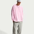 Sweatshirt de gola redonda em tecido moletão folgado Nike Sportswear Club para homem