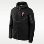 Chamarra con gorro Nike de la MLB de cierre completo para hombre Philadelphia Phillies Tech Fleece Windrunner