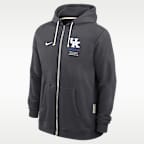 Sudadera con gorro universitaria Nike Dri-FIT de cierre completo para hombre Kentucky Sideline Standard Issue