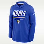 Los Angeles Rams Sideline Men's Nike Dri-FIT NFL Long-Sleeve Hooded Top
