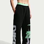 Nike Studio Fleece Medium Weight Women's Oversized High-Rise Straight-Leg Graphic Pants