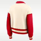 Ohio State Legacy Women's Nike College Cropped Oversized 1/4-Zip Crew