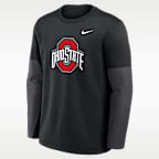Playera de manga larga universitaria Nike Therma-FIT para hombre Ohio State Sideline Coach