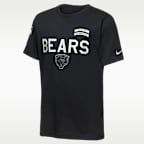 Playera Nike Dri-FIT de la NFL para niños talla grande Chicago Bears Salute to Service Sideline
