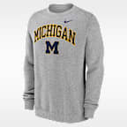 Sudadera de cuello redondo sin cierre universitaria Nike para hombre Michigan Arch