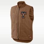 Chaleco universitario Nike acolchado de cierre completo para hombre Texas Academic