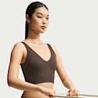 Brassière longue à col en V NikeSKIMS Matte pour femme