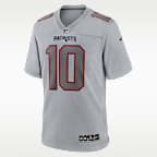 Drake Maye New England Patriots Men's Nike NFL Atmosphere Game Jersey