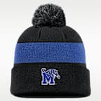 Memphis Tigers Peak Nike Basketball College Cuffed Pom Beanie