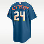 Jersey Nike de la MLB Stadium para hombre William Contreras Milwaukee Brewers City Connect