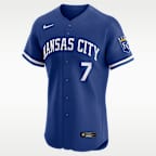 Jersey Nike Dri-FIT ADV de la MLB Elite para hombre Bobby Witt Jr. Kansas City Royals