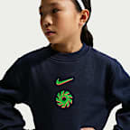 Sweat-shirt à col ras-du-cou Nike Football Erling Haaland Club Fleece pour ado