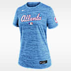 Atlanta Braves Authentic Collection City Connect Velocity Women's Nike Dri-FIT MLB T-Shirt