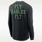 Playera de manga larga Nike Dri-FIT de la NFL para hombre Philadelphia Eagles Double Rewind