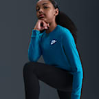 Playera de manga larga para niños grandes Nike Sportswear