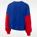 Sudadera de cuello redondo sin cierre Nike de la NFL para mujer Buffalo Bills