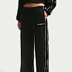 Pants de tiro medio y pierna amplia para mujer Nike Studio Fleece Medium Weight