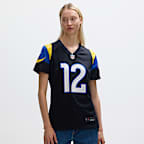 Jersey Nike de la NFL Game para mujer Puka Nacua Los Angeles Rams Rivalries Collection