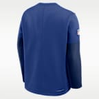 New York Giants Scripted To Win Sideline Coach Men's Nike Therma-FIT NFL Long-Sleeve T-Shirt