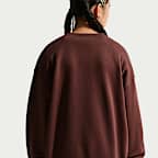 Sudadera de cuello redondo oversized para niña talla grande Nike Sportswear Studio