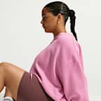 Sudadera de cuello redondo oversized para mujer (talla grande) Nike Studio Fleece Medium Weight