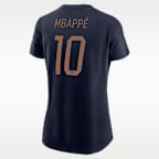 Playera de futbol Nike para mujer Kylian Mbappé FFF