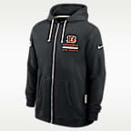 Cincinnati Bengals Utility Player Sideline Men's Nike Dri-FIT NFL Full-Zip Hoodie