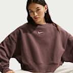 Sweat ultra-oversize à col ras-du-cou Nike Sportswear Phoenix Fleece pour femme