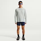 Nike Stride 男款 Dri-FIT 跑步鬆餅格紋圓領上衣