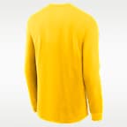Michigan Sideline Slogan Men's Nike Dri-FIT College Long-Sleeve T-Shirt