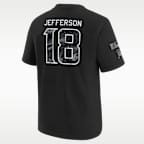 Playera Nike de la NFL para niños talla grande Justin Jefferson Minnesota Vikings Salute to Service
