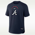 Jersey Nike Dri-FIT de la MLB para hombre de Atlanta Braves Authentic Collection Batting Practice Pregame