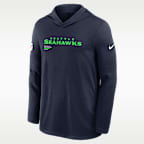 Playera de manga larga Nike Dri-FIT de la NFL con gorro para hombre Seattle Seahawks Pure Fury Sideline