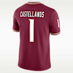 Tommy Castellanos Florida State Men’s Nike Dri-FIT College NIL Game Jersey