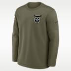 Dallas Cowboys Salute to Service Sideline Triumphant Win Coach Men's Nike NFL Pullover Crew