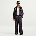 Nike Studio Fleece Medium Weight Women's Oversized Full-Zip Cropped Hoodie