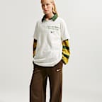 Pants de tiro medio y pierna amplia para mujer Nike Studio Fleece Medium Weight
