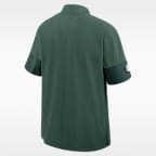 Green Bay Packers Sideline Coach Men's Nike NFL 1/2-Zip Short-Sleeve Jacket