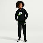 Sudadera con gorro sin cierre para niños talla pequeña Nike Club Chenille
