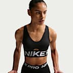 Brassière de sport rembourrée à maintien normal Nike Pro Indy Plunge pour femme